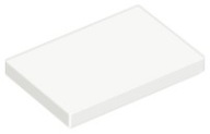 LEGO TILE 26603 2x3 biela NOVINKA (1g)