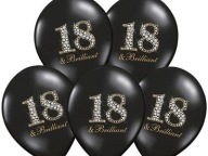 Balónové balóny nápis 18. narodeniny 10 kusov