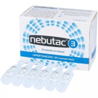 NEBUTAC 3% HYPERTONICKÝ ROZTOK NA INHALACIU / NaCl / 30 ampuliek