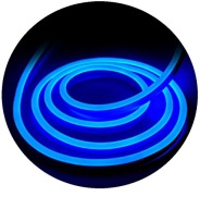 NEON Mono 12V LED pásik na metre 5/12mm MODRÁ
