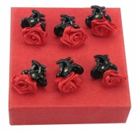 SET KRABOV, ROLKY ČERVENÉ FLAMENCO, 6 KS