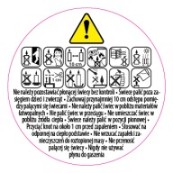 21 ks 4 cm Výstražné nálepky na sviečky, FÓLIE