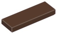 LEGO TILE 63864 TILE 1x3 hnedá tmavá NOVINKA (1g)