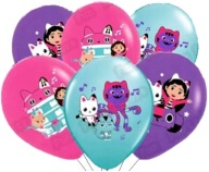 Latexové balóniky Koci Domek - Sada 6 ks balónov s potlačou Gabi Kotek