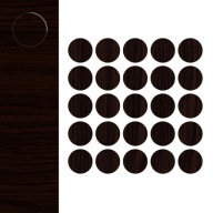 Samolepiaci kryt nalepenie na nábytok Farba Wenge fi 14mm 25 kusov DIY