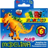 FLAMINGO ŠKOLSKÉ MODELOVANIE PRE DETI 6 FARIEB FLUO