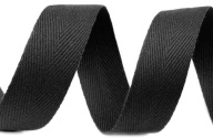 Bavlnená stuha rybie kosti 25 mm čierna stuha