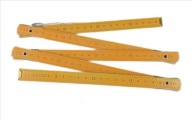 Skladacia miera, drevený meter, 1 meter palec