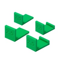 4 x Dištančné podložky na nastavenie čiel skriniek, 2,5 mm, 2 hrúbky