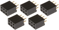 Kolíková objímka ZlatáPin páska 2x3 2,54mm 5 ks