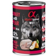 Alpha Spirit mokré krmivo moriak s hruškou 400g
