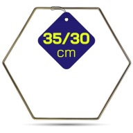 RING Kovové obruče Hexagon Dream Catcher ZLATÝ 35 cm makramé RUČNE VYROBENÉ