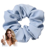Vlásenka LIKE SILK scrunchies, modrá, BEZPEČNÉ froté, LARGE XXL