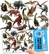 UMÝVAJÚCE DOČASNÉ TETOVANIE PRE DETI DETI DINOSAURY ORIGINÁLNE DIZAJNY