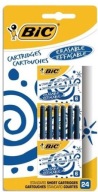 MODRÁ KRÁTKA BIC NÁPLŇ NA PERÁ, 24 KUSOV