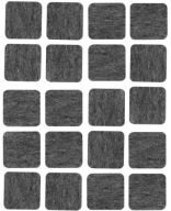Samolepiace plstené podložky šedé 20x20mm balenie 20 ks - VORSTAHL