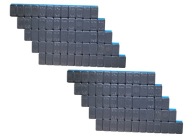 Grafitové závažia nalepené na ráfikoch, 12x5g, 10 pásikov