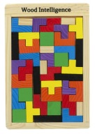 Drevené bloky TETRIS Farebné skladacie konštrukcie Úlohy Vzory 40 ks.