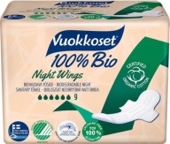 Hygienické vložky Vuokkoset Bio Night s nočnými krídelkami