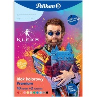 Podložka na maľovanie Pelikan Kleks, 10 listov + 2 návody, kreatívna, farebná