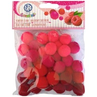 Kreatívne brmbolce 20 mm 2 cm RASPBERRY CRUSH