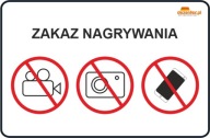 Č. 65 VÝSTRAŽNÁ TABUĽKA ZÁKAZ NAHRÁvania
