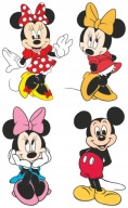 NÁLEPKY MICKEY MINNIE MOUSE NA BIELEJ FÓLII NA NÁSTENNÝ NÁBYTOK
