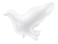 FÓLIOVÝ BALÓN BIELY HOLUBIČEK 77 X 66 cm SVADOBNÉ SPOLOČENSTVO