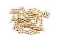 Klipy na drevo 30 KS 2,5CM NATURAL