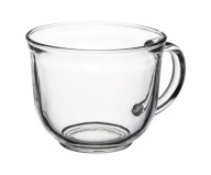 Sklenený hrnček s uškom LEO 480 ml veľký pohár