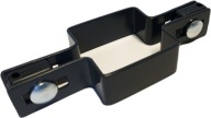 Antracitová medzipriechodná príchytka na stĺpik 40x40 mm priemer panelu 6 mm