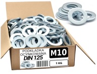M10 podložka pozinkovaná DIN 125 1KG/210 kusov | okrúhla a plochá oceľ
