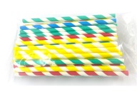 50x SILNÉ papierové slamky - 6 mm 13,5 cm farebné