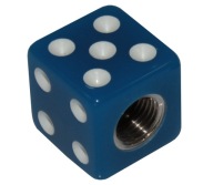 Krytky ventilov kolies Quad ATV Game Dice Blue 2