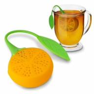 Silikónový TEA INFUNER na hrnček, ORANŽOVÝ