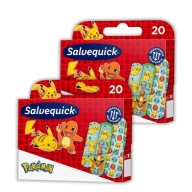 2x náplasti SALVEQUICK POKEMON pre deti VODEODOLNÉ priedušné 20 ks.