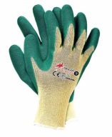 Hrubé, potiahnuté ochranné pracovné rukavice DRAGON GREEN RDRYZ 9, odolné