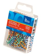 Farebné kancelárske klipy 28mm okrúhle 100 kusov GS200-Z TETIS