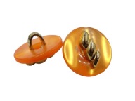15mm Ozdobné gombíky 12 kusov, ORANŽOVÁ farba SO ZLATÝM STREDOM K2676 15011