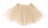 Tylová tutu sukňa 30 CM BÉŽOVÁ NUDE