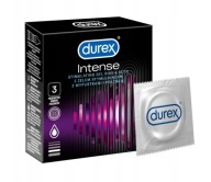Durex Durex Intense kondómy 3 ks s rebrami a stimulačným gélom