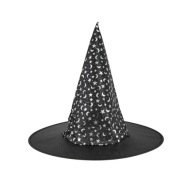 Strieborný hviezdny klobúk HALLOWEEN Karnevalový kostým