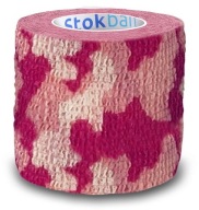KOHÉZNA SAMOLEPIACA BANDÁŽOVÁ PÁSKA, ELASTICKÁ, ružová CAMO, 5 cm | BAND