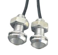 LED žiarovka 12V 1W 18mm svetlo modrá strieborné puzdro