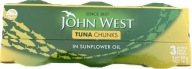 Tuniak v slnečnicovom oleji John West 3x80g