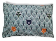 Bavlnená obliečka na vankúš BEAR FOX MINT LEAVES 60x50