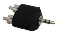 Adaptér malý JACK 3.5 stereo / 2x RCA konektor (1349