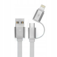 KÁBEL 2V1 MIKRO USB OSVETLENIE IPHONE 100CM