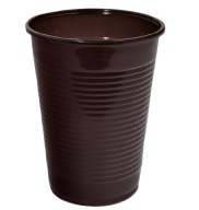 JEDNORÁZOVÝ PLASTOVÝ POHÁR HNEDÝ 200ML 100 ks