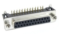 Zásuvka D-SUB 25 (LPT), uhlová